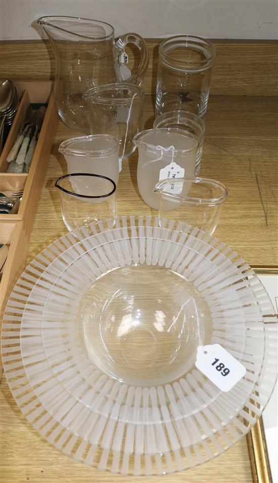 A collection of Glassworks London Ltd table glassware, diameter 32cm (10)